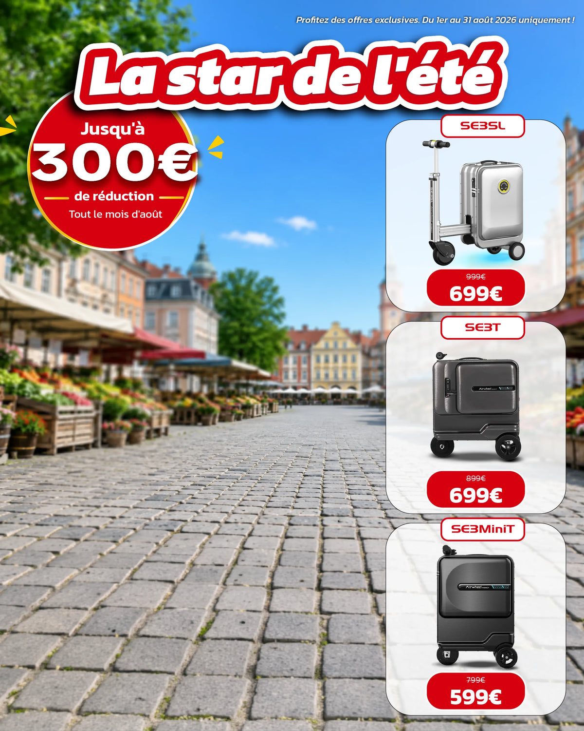 La valise que toute la famille chevauche.