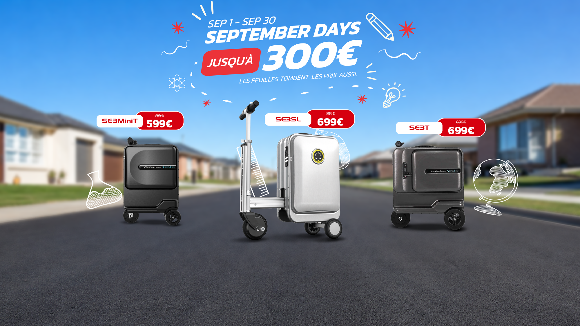 La valise que toute la famille chevauche.
