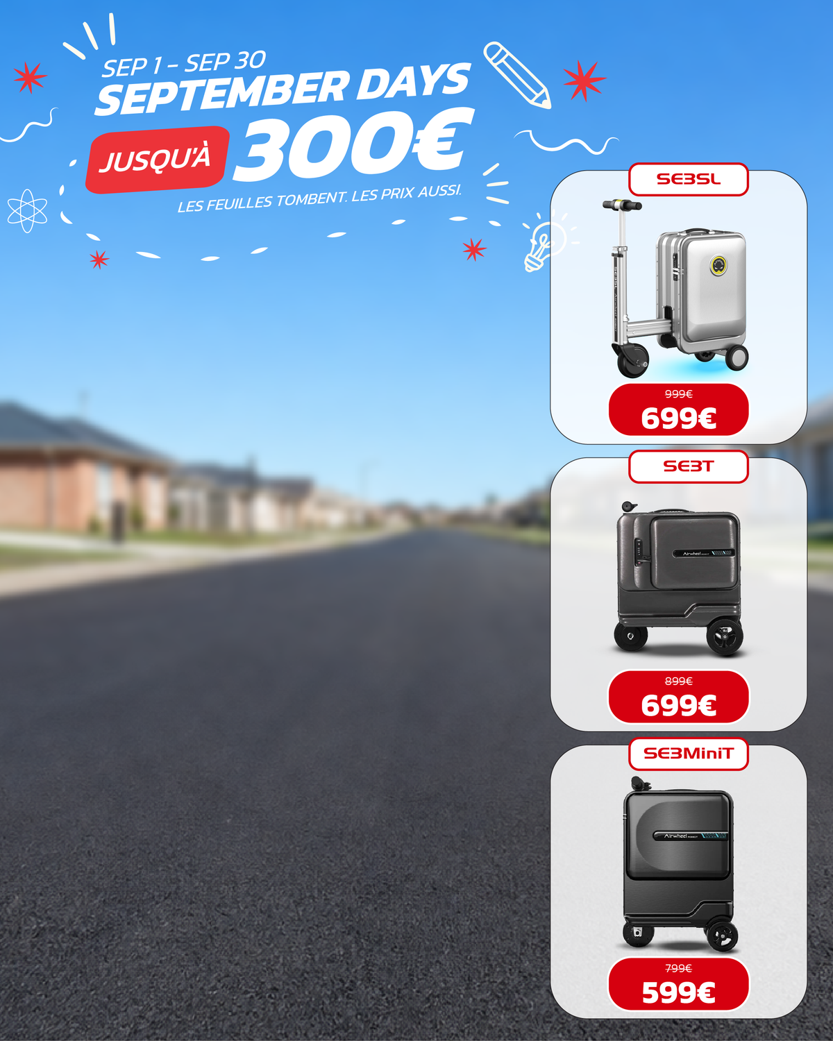 La valise que toute la famille chevauche.